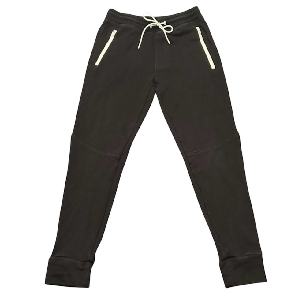 American Eagle Outfitters AE Tech Fleece Joggers Black Contrast Zip Men’s Small